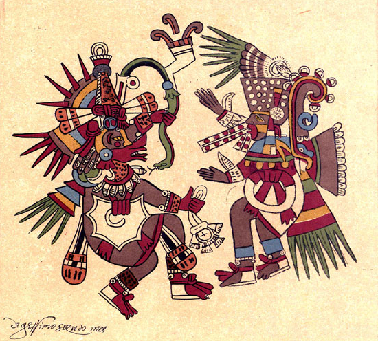 File:Quetzalcoatl e Tezcatlipoca (Codice Borbonico).jpg